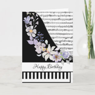 Cartão de piano personalizável