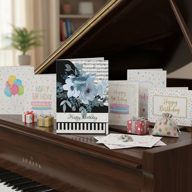 Cartão de piano personalizável (Criador carregado)