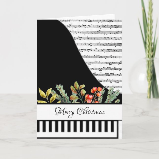 Cartão de piano personalizável (Frente)