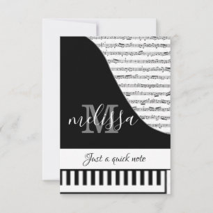 Cartão de Piano Personalizável