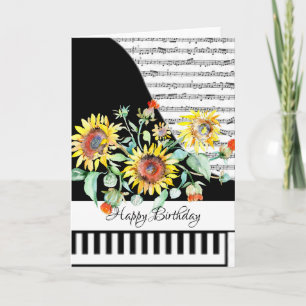 Cartão de piano personalizável