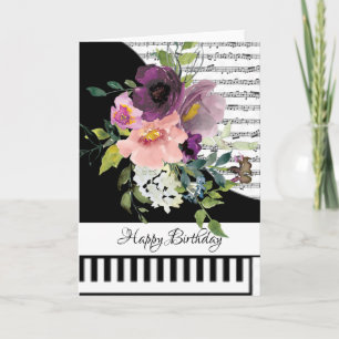 Cartão de piano personalizável