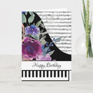 Cartão de piano personalizável