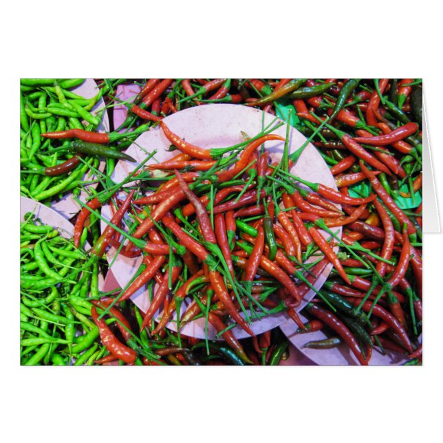 Cartão de pimenta-pimenta-olho-de-pássaro (Frente Horizontal)