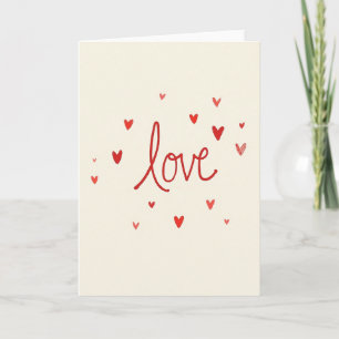 Cartão de Pinceladas de Amor Romântico