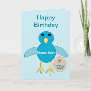 Cartão de Pintinho Blue Birthday