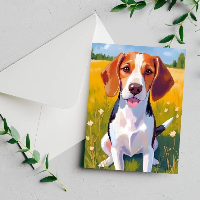 Cartão de Pintura Cão-Beagle (Criador carregado)