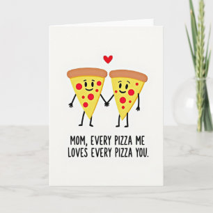 Cartão de Pizza do Dia das Mães Doce