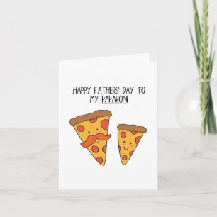 Cartão de Pizza Punny do Dia do Pai Feliz para Pap