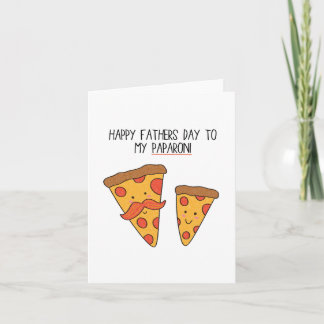 Cartão de Pizza Punny do Dia do Pai Feliz para Pap