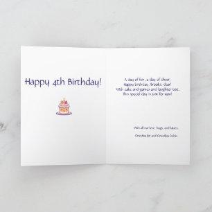 Cartão de Poema de Aniversário do Excelente "3D" P