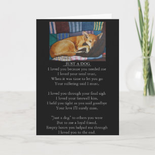 cartão de poema original para cães e animais de co