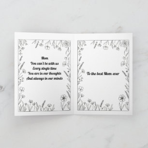 Cartão de poema personalizado do Dia das Mães.