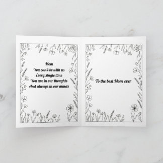 Cartão de poema personalizado do Dia das Mães.