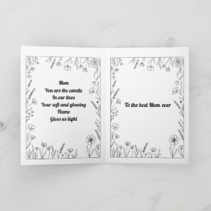 Cartão de Poema Personalizado para o Dia das Mães