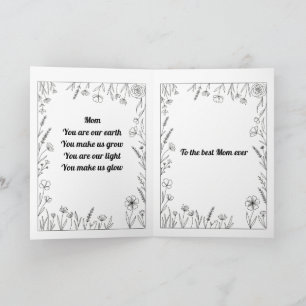 Cartão de poema personalizado para o Dia das Mães.