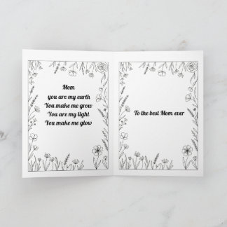 Cartão de Poema Personalizado para o Dia das Mães