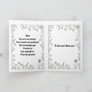 Cartão de poema personalizado para o Dia das Mães.