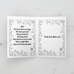 Cartão de poema personalizado para o Dia das Mães.