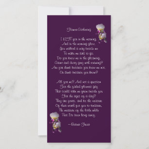 Cartão de Poesia Iris Flower-Gathering