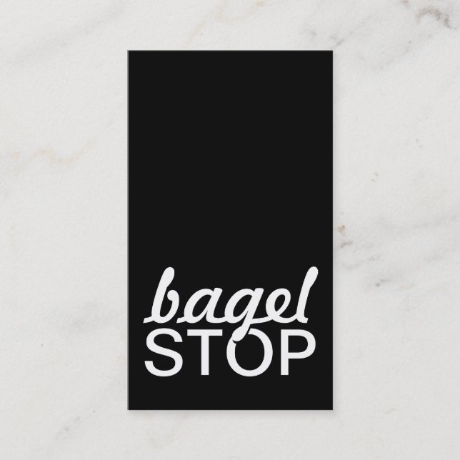 cartão de ponto do bagel (Frente)