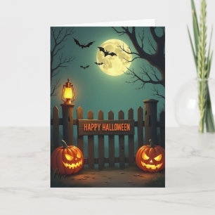 Cartão de Porta Feliz Halloween
