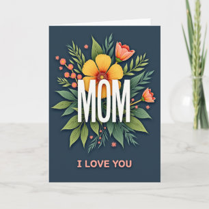 Cartão de Porta-Flores para Mãe Querida