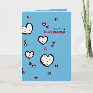 Cartão de Portador de Aliança Turquesa Dotty Heart