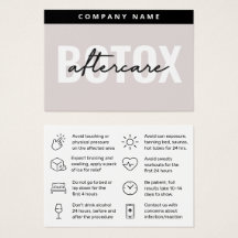 Cartão de Pós-Cuidados Botox Poderoso