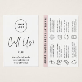 Cartão de Pós-Cuidados de Órfãos de Logotipo Perso