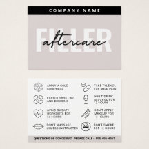 Cartão de Pós-Cuidados de Preenchimento Poderoso