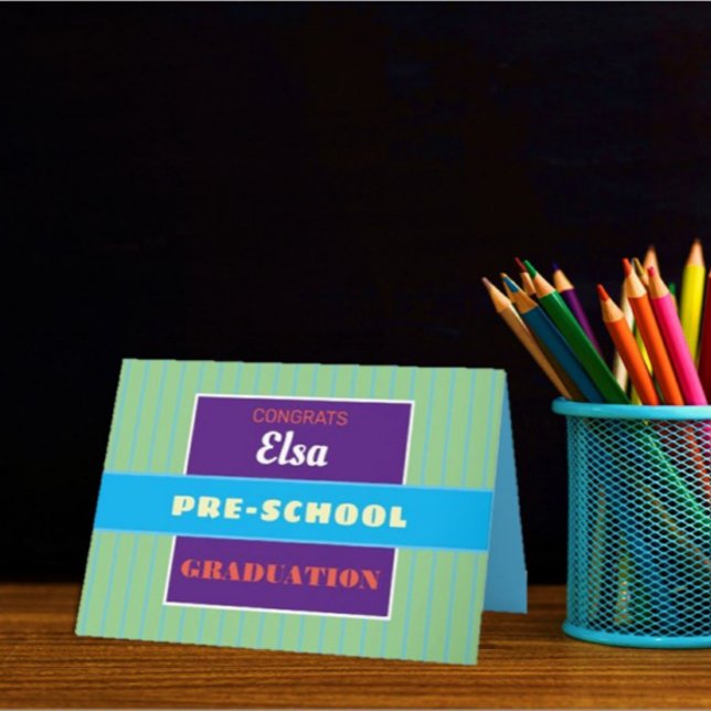 Cartão de pós-escola personalizado colorido! (Criador carregado)