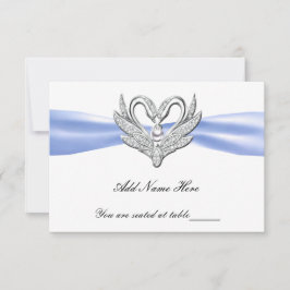 Cartão de Posicionamento de Mesa Blue Ribbon Silve