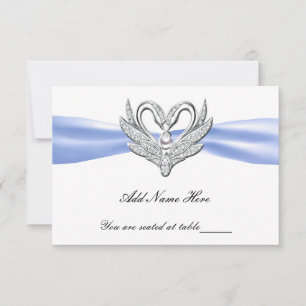 Cartão de Posicionamento de Mesa Blue Ribbon Silve