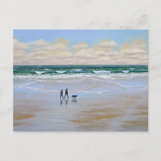 Cartão de posto ~ Beach Dog Walk