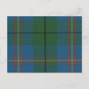 Cartão de posto Carmichael Antigo Impressão Tartan