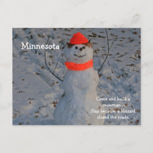 Cartão de Posto "Construir um Snowman" do Minnesot