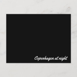Cartão de posto Copenhaga à noite