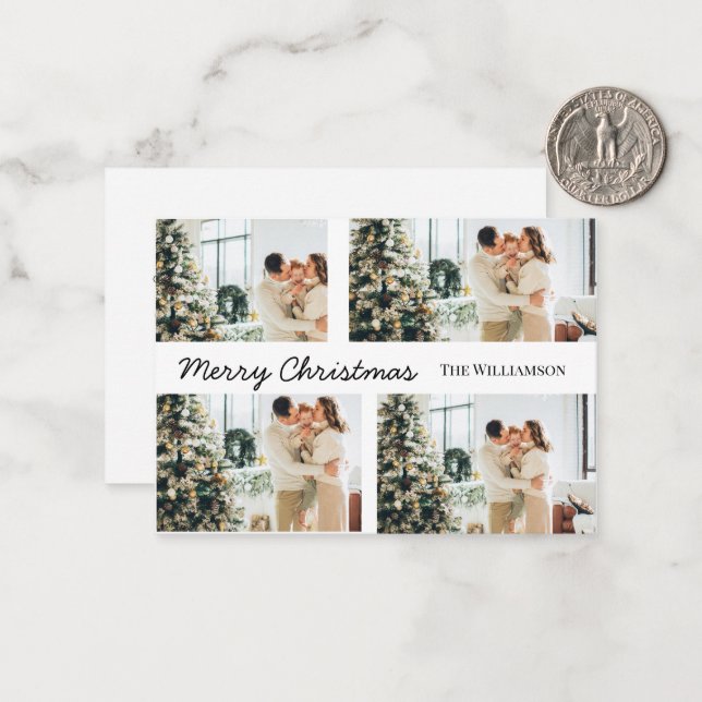 Cartão de Posto da Família Feliz Natal (Frente/Verso In Situ)