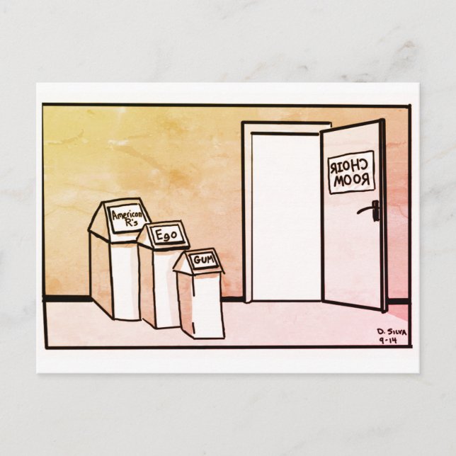 Cartão de posto da Sala do Coro (Frente)