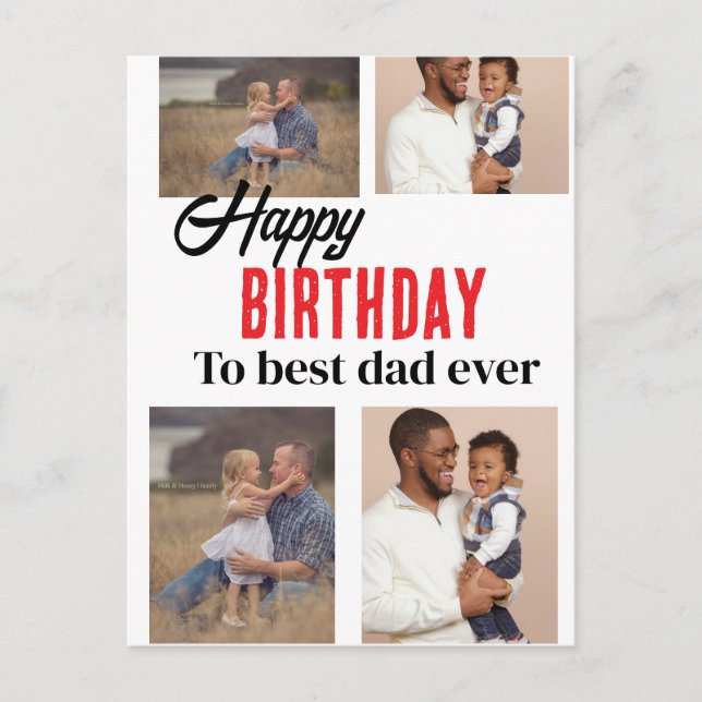 cartão de posto de aniversário (Frente)