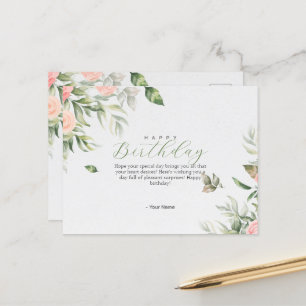 Cartão de Posto de aniversário