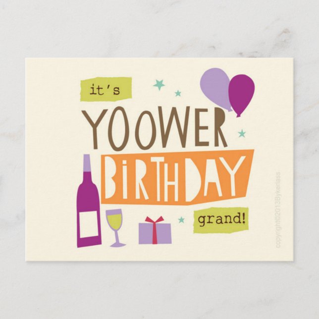 Cartão de Posto de Aniversário Cumbrian (Frente)