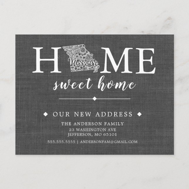 Cartão de Posto de Anúncio de Movimentação de Esta (Frente)