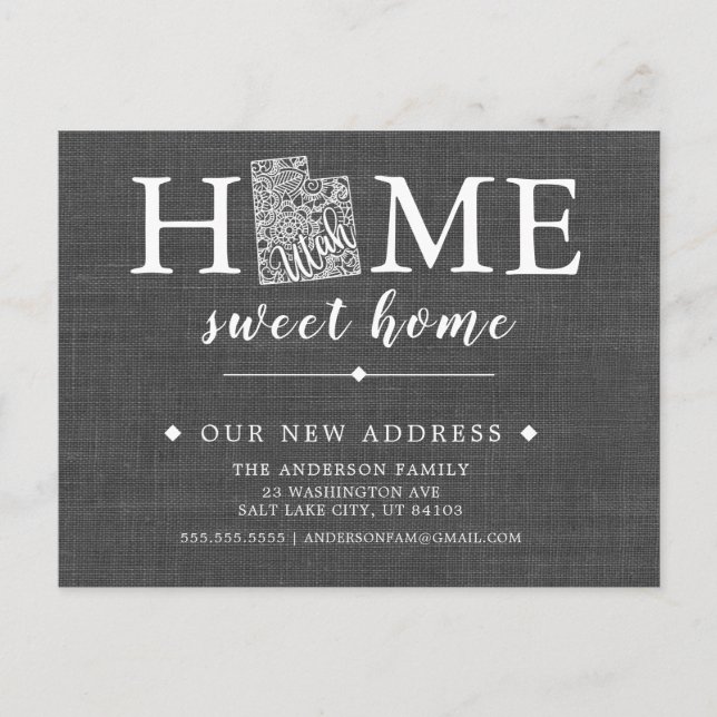 Cartão de Posto de Anúncio de Movimentação do Esta (Frente)