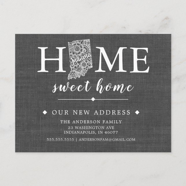 Cartão de Posto de Anúncio de Movimentação do Esta (Frente)