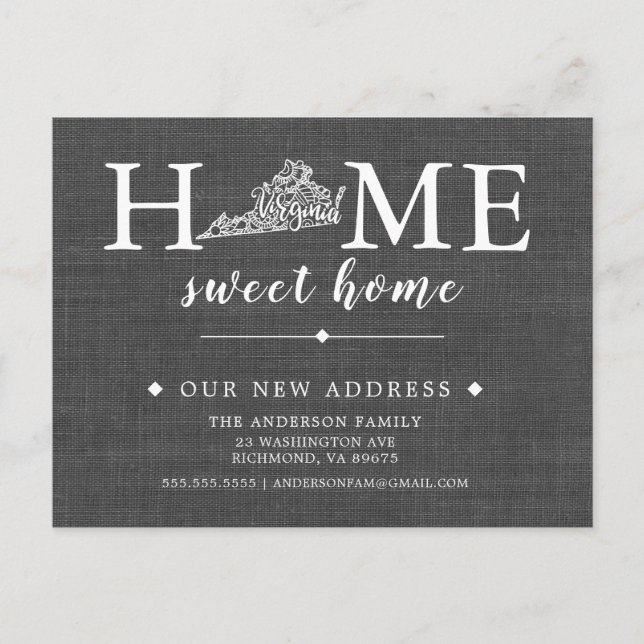 Cartão de Posto de Anúncio de Movimentação do Esta (Frente)