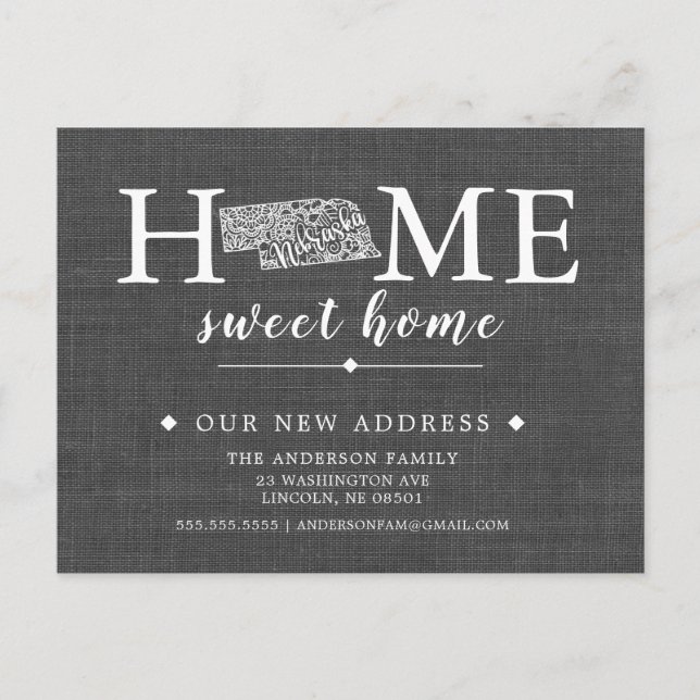 Cartão de Posto de Anúncio de Movimentação do Esta (Frente)