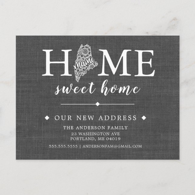 Cartão de Posto de Anúncio de Movimentação do Esta (Frente)