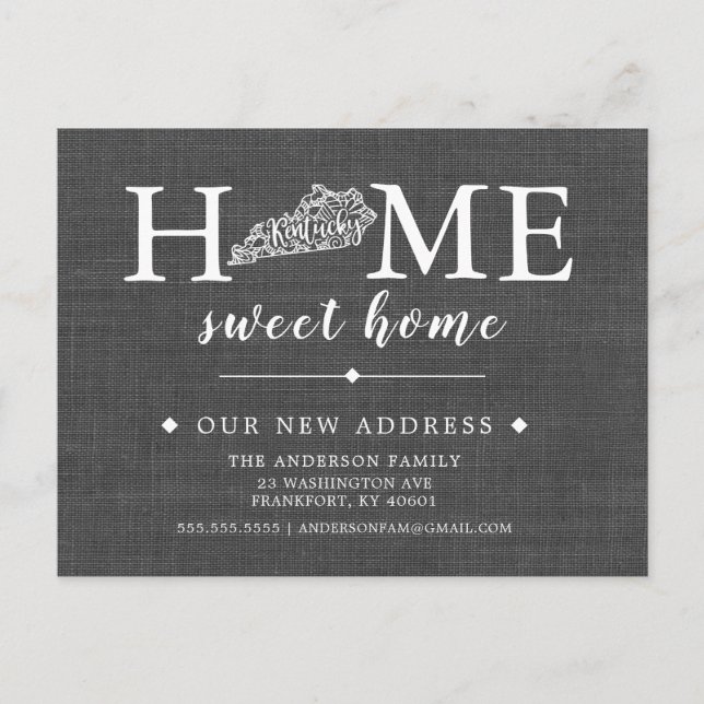 Cartão de Posto de Anúncio de Movimentação do Esta (Frente)